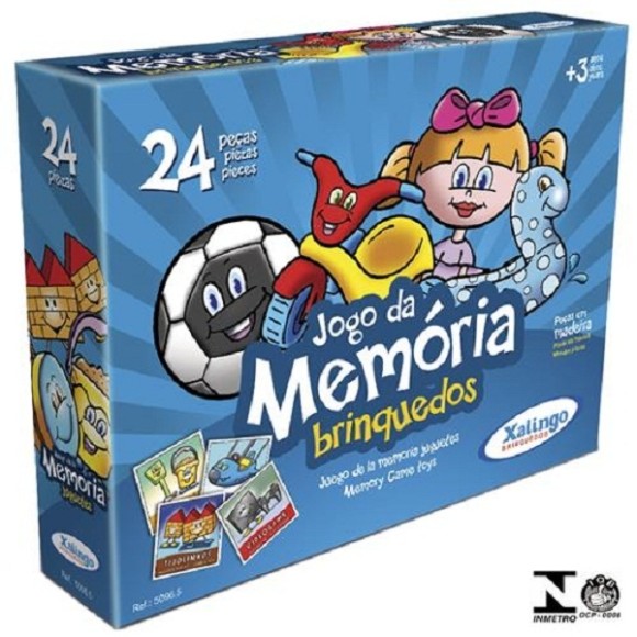 JOGO DA MEMÓRIA BRINQUEDOS 24 PEÇAS XALINGO