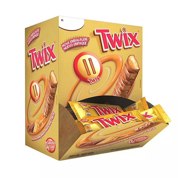 CAIXA DE CHOCOLATE TWIX COM 30 UNIDADES