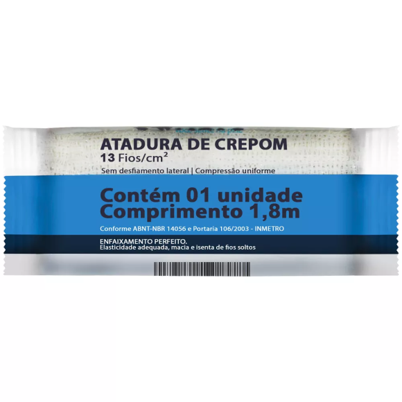 ATADURA DE CREPOM NEVE 10CM X 1,8M 13 FIOS