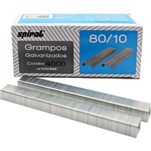 GRAMPO GALVANIZADO 26/6 COM 1000 UNIDADES