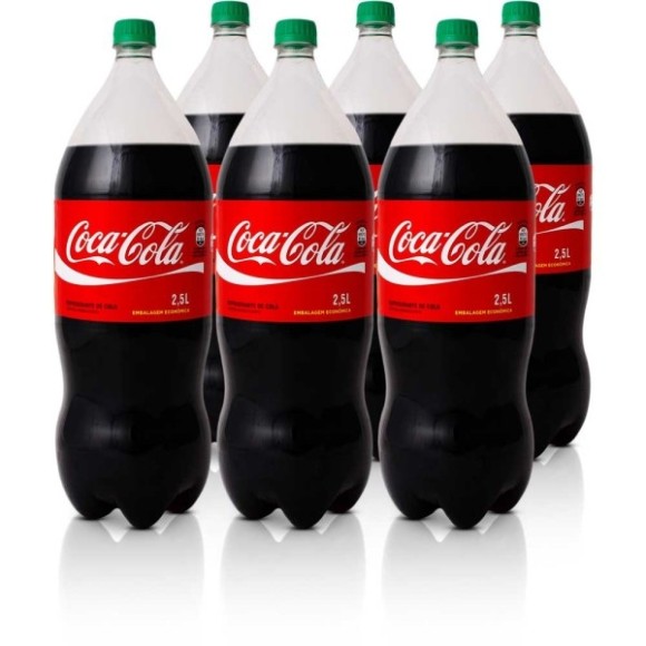 REFRIGERANTE COCA-COLA 2,5 LITROS FARDO COM 6 UNIDADES