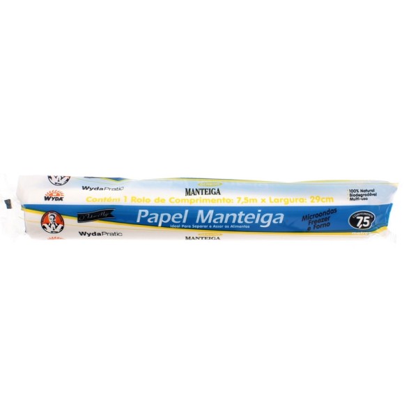 ROLO DE PAPEL MANTEIGA WYDA (7,5M X 29CM)