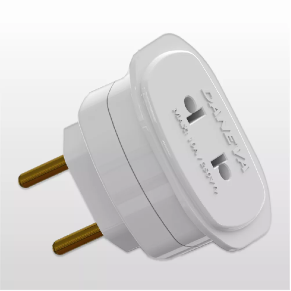 ADAPTADOR DE TOMADA PINO UNIVERSAL 2P 10A/250V