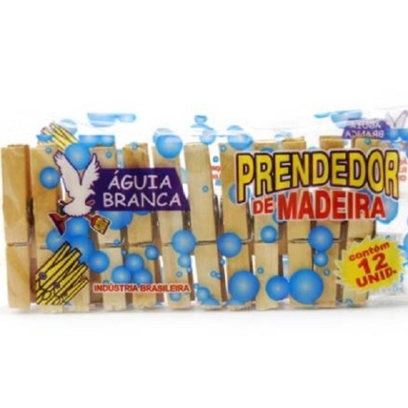 PRENDEDOR DE MADEIRA 12 UNIDADES