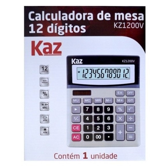 CALCULADORA DE MESA 12 DÍGITOS KZ1200