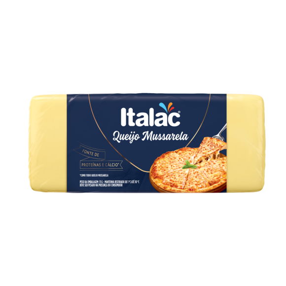 QUEIJO MUSSARELA ITALAC 4KG FATIADA