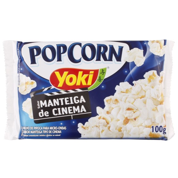 MILHO DE PIPOCA PARA MICROONDAS MANTEIGA DE CINEMA POP CORN 100G