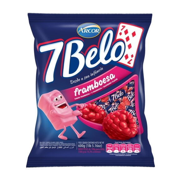 BALA 7BELO FRAMBOESA 600G