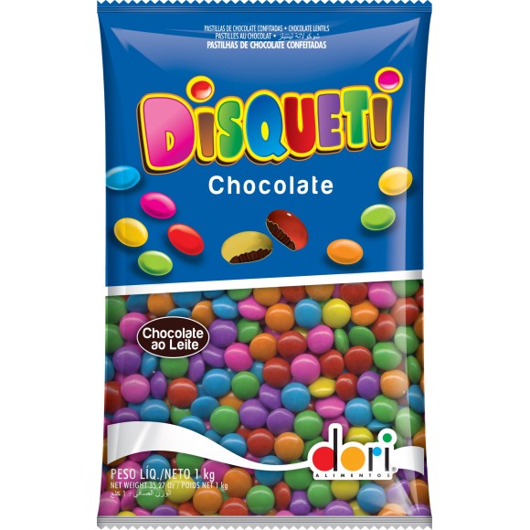 CONFEITO CHOCOLATE DISQUETI 1 KG