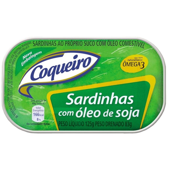 SARDINHA EM ÓLEO COQUEIRO LATA 125G