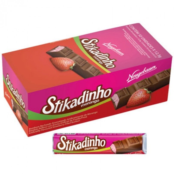 CHOCOLATE STIKADINHO MORANGO C/30