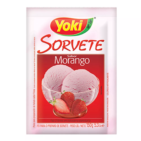 PÓ PARA SORVETE MORANGO 150G