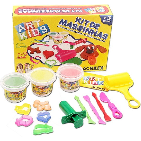 KIT DE MASSINHAS DE MODELAR ART KIDS 450G