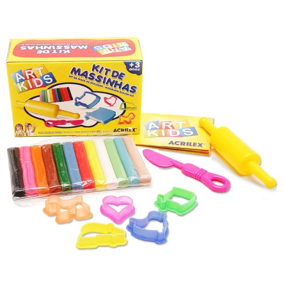 KIT DE MASSINHAS DE MODELAR ART KIDS 180G