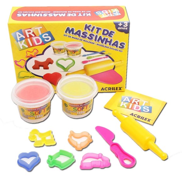 KIT DE MASSINHAS DE MODELAR ART KIDS 300G