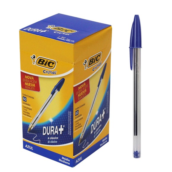 CANETA ESFEROGRÁFICA BIC CRISTAL CAIXA 50 UNIDADES  AZUL