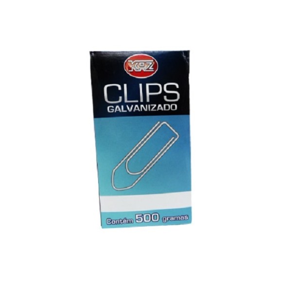 CLIPS GALVANIZADO P/PAPÉIS N. 4/0 KAZ CAIXA COM 480 PEÇAS