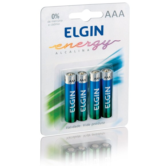 PILHAS ALCALINAS AAA C/4  ELGIN